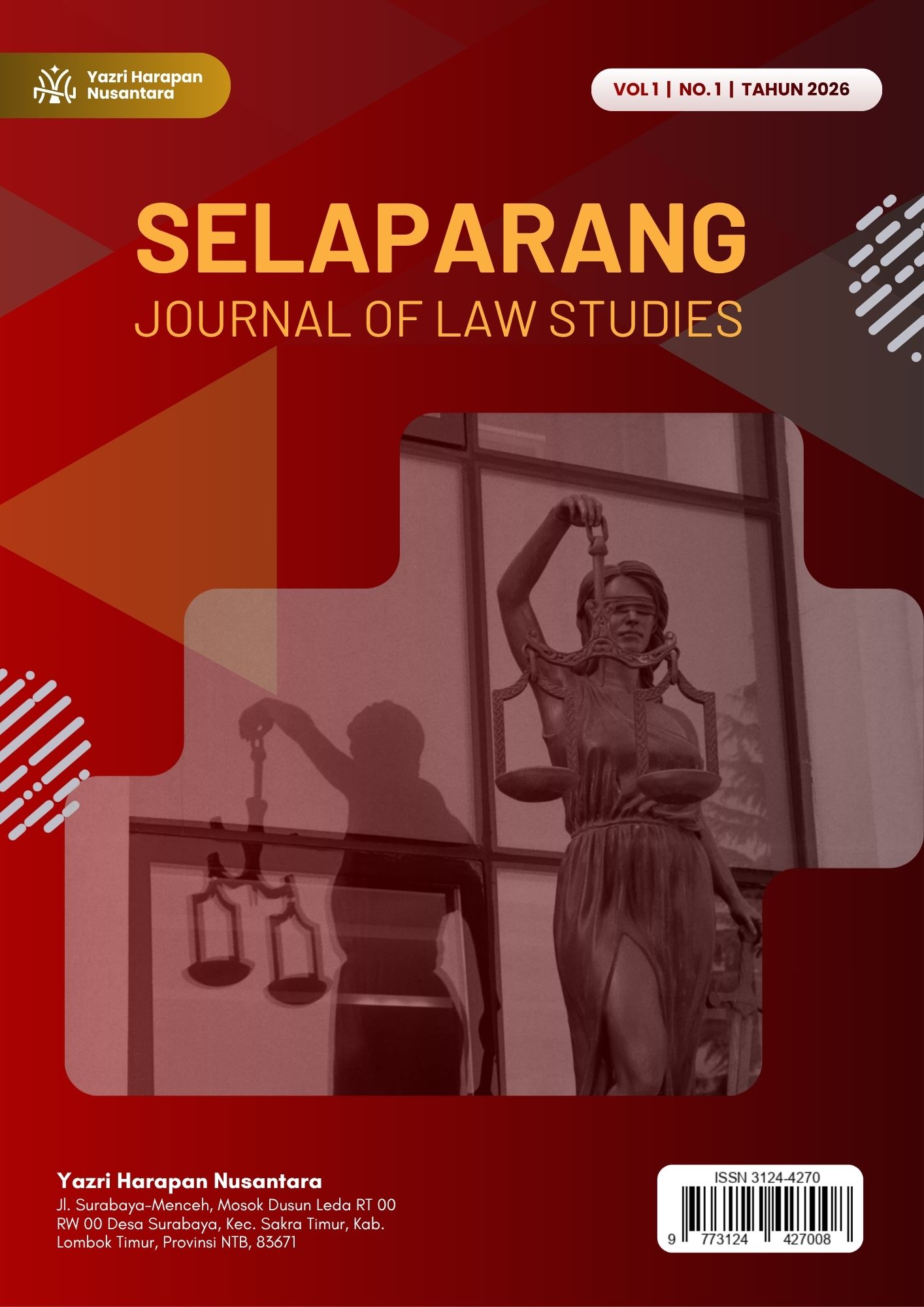 					View Vol. 1 No. 1 (2026): Selaparang: Journal of Law Studies
				